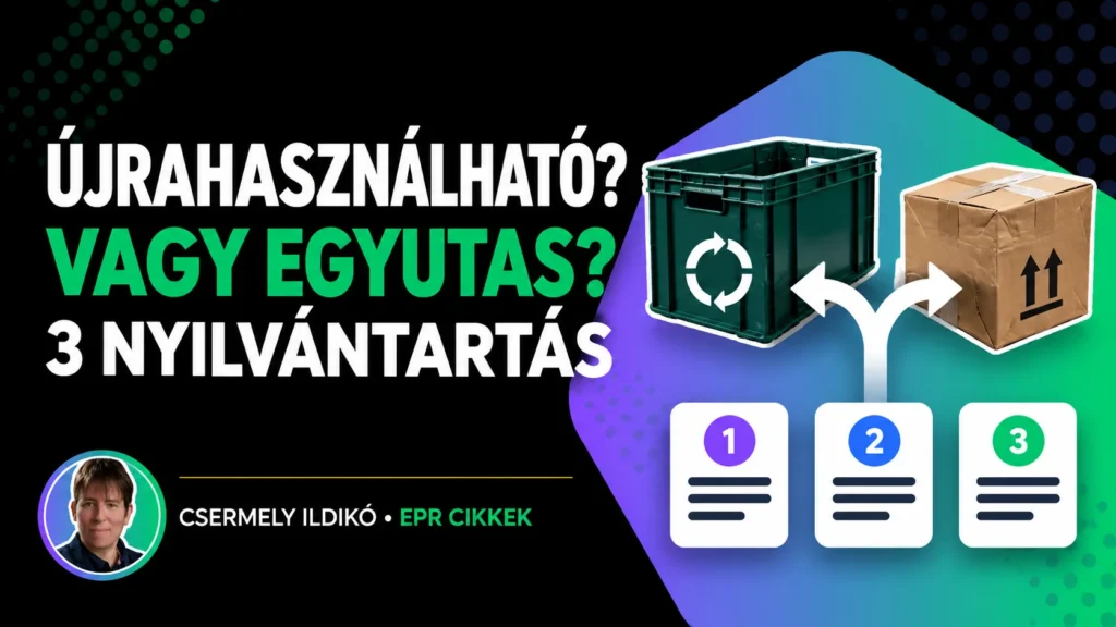 Újrahasználható vagy használt egyutas csomagolás? Egy döntés, több nyilvántartás