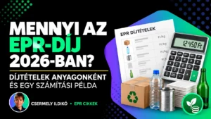 Mennyi az EPR-díj 2026-ban? Díjtételek anyagonként és egy számítási példa